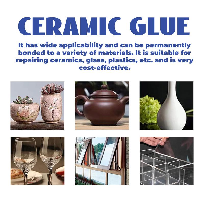Ceramic Repair Adhesive Quick Fix For Home Porcelain Cracks Multi Purpose Pottery Glue Long Lasting &durable For DIY Projects