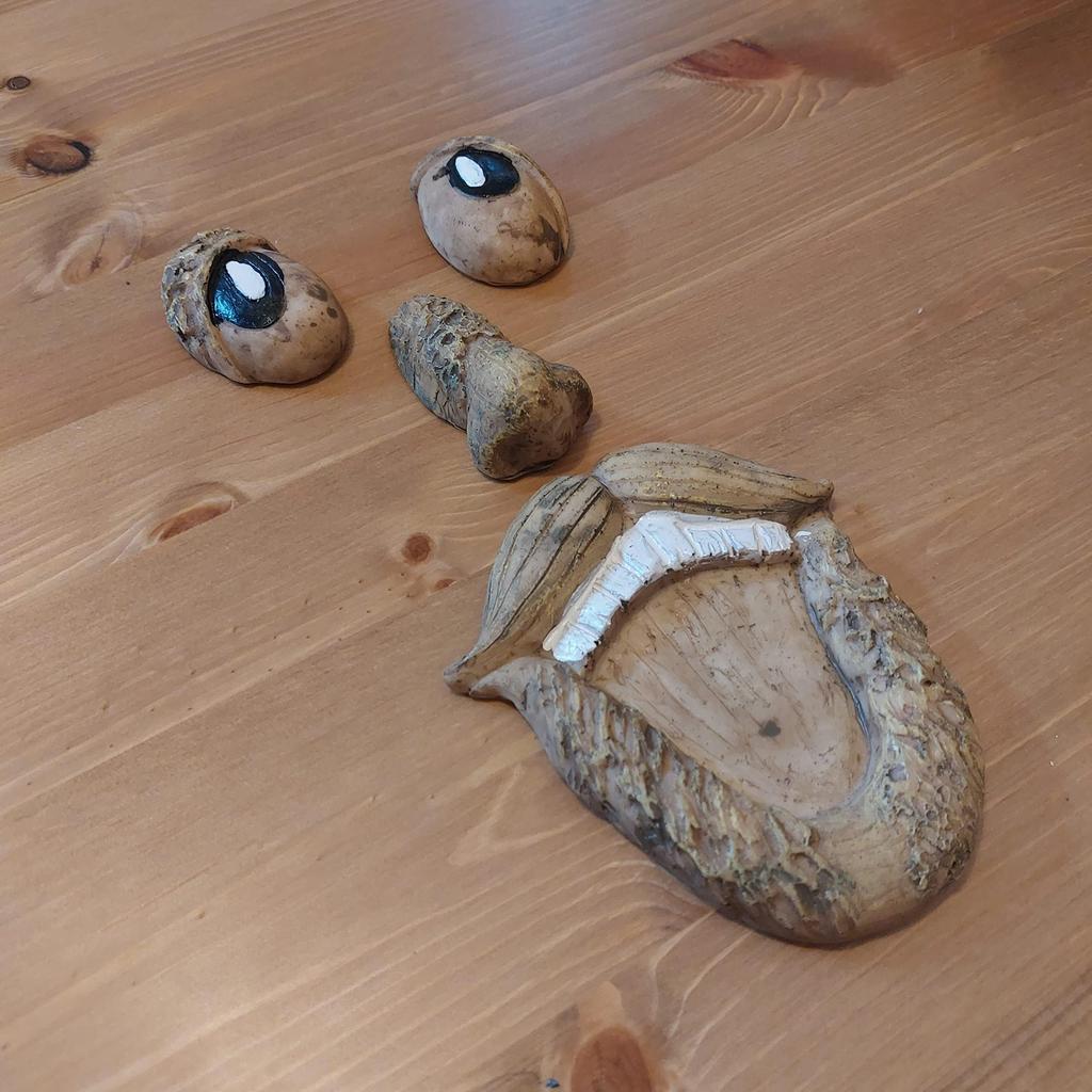 HARGIO Gardening Goods Tree Face Garden Ornament Tree Wood Decoration Ornament Unique Face Garden Goods Garden Object Gardening Gardening Goods Funny