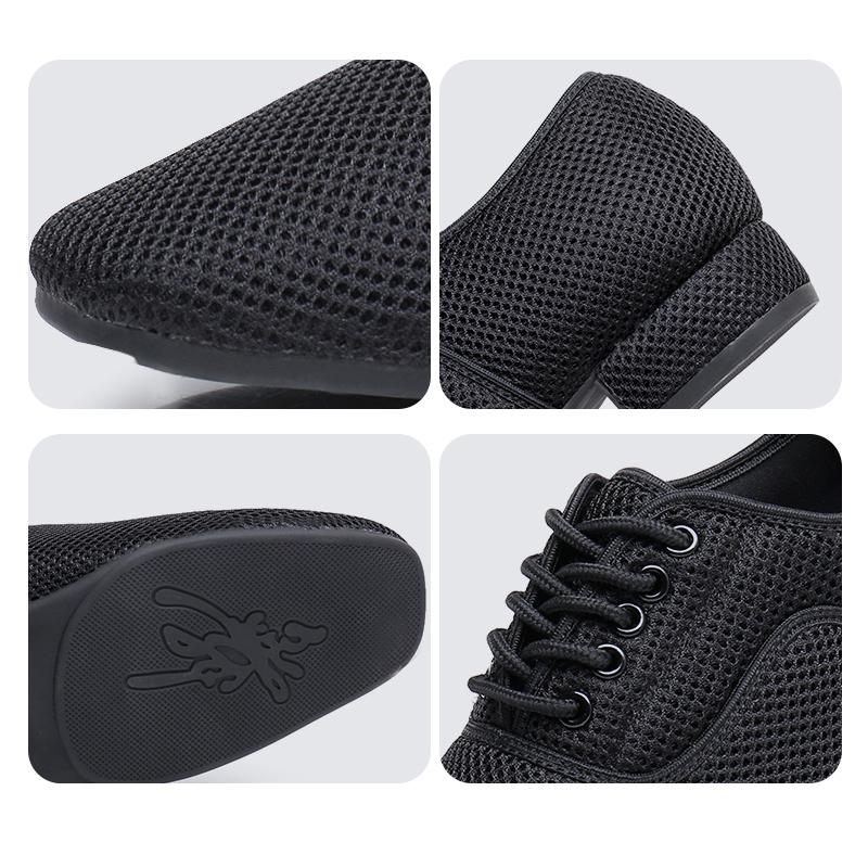 Herren Jungen Latin Modern Tango Tanzschuhe Mesh Atmungsaktiv Niedriger Absatz Rutschfeste Trainingstanzschuhe