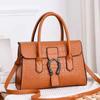 Elegant Vintage European And American Style Large Handbag With Crocodile Texture And Multiple Color Options