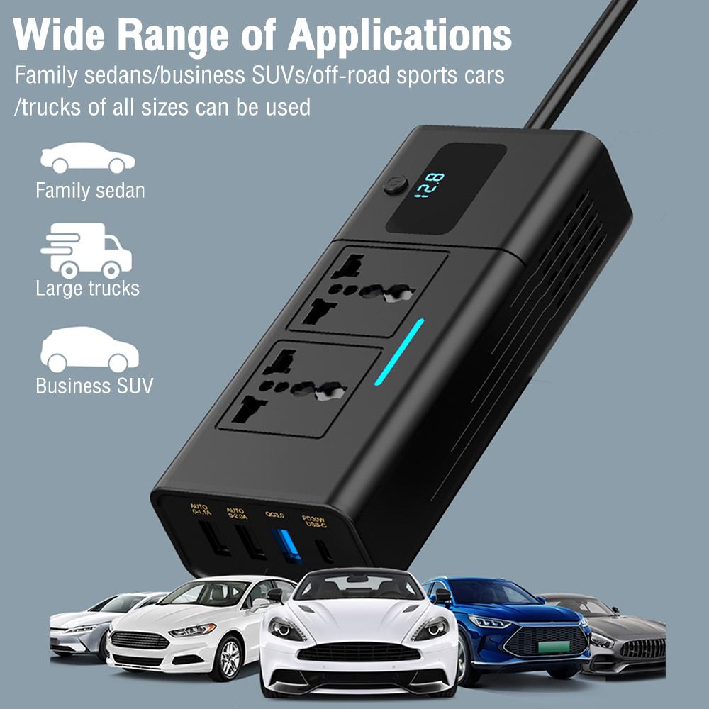 NEW 12v To 220v Car Inverter 200w Multi-functional Car Power Converter for Vehicles