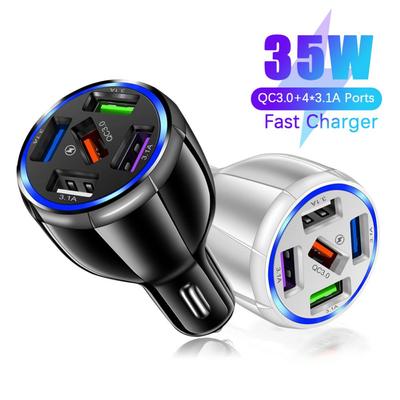 USB Auto Telefon Ladegerät Qc 3,0 Schnelle Lade 4 Ports Tablet Telefon Ladegerät Power Adapter Für Iphone Samsung Xiaomi Auto zubehör