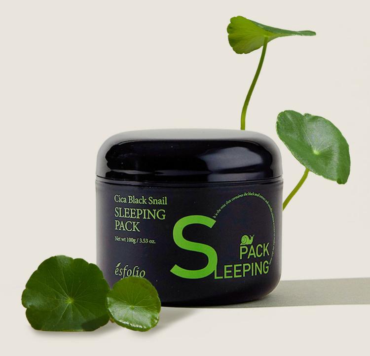 

Ночная маска Esfolio Black Snail Cica – Успокоение и восстановление кожи 120 ml
