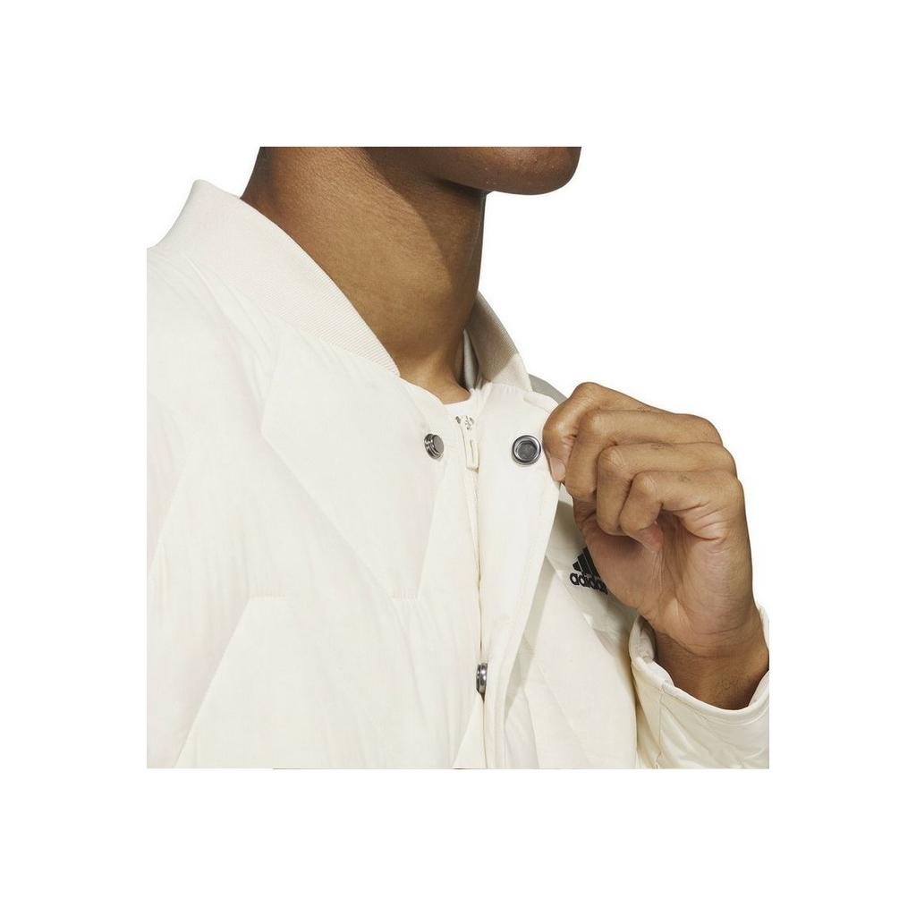 Adidas Jednolity kolor Logo Wyściełana Kurtka Outdoor Warm Sports Training Casual Down Jacket Unisex Odzież wierzchnia Biały IW0778