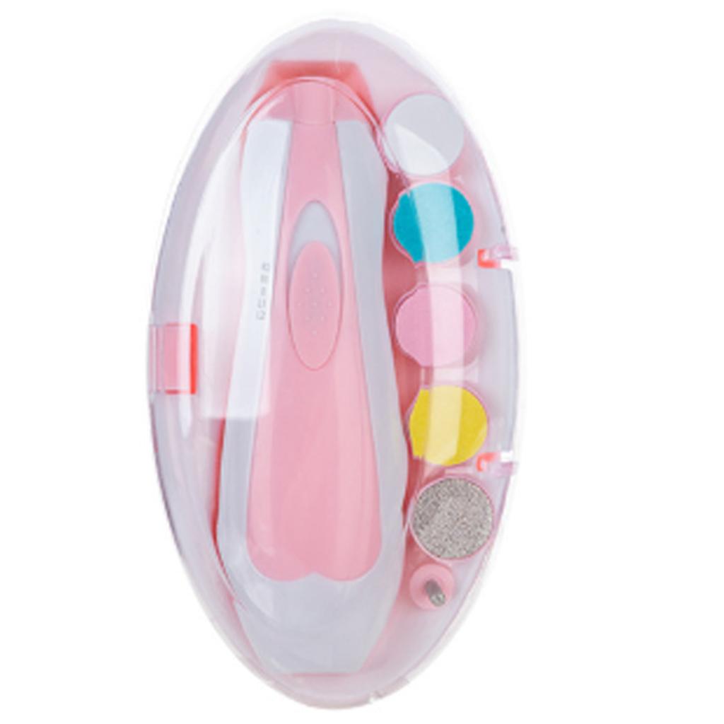 6 in 1 Electronic Baby Nail Clipper File Safe Grinding Heads Nail Trimmer Set for Newborn Manicure