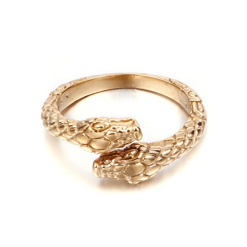 Nightclub Animal Spirit Snake Hipster Jewelry, Domineering Snake-Shaped Stainless Steel Ring, Retro Punk Men'S And Women'S Rings
