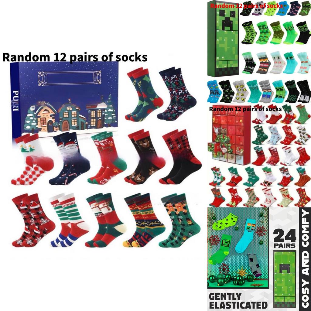 Countdown Socks For Kids And Teens With Cotton Material For Christmas Celebration And Holiday Gift