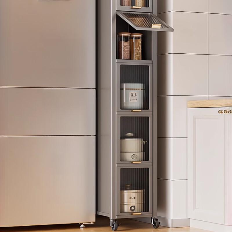 

Узкий 6-ярусный кухонный шкаф для хранения на колесиках