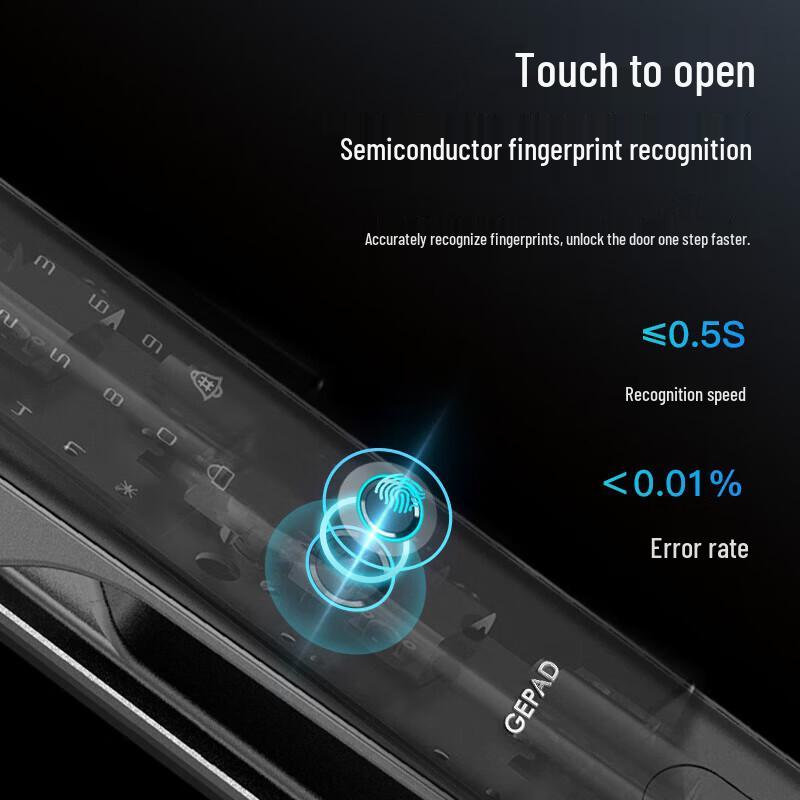 GEPAD G5 Smart Fingerprint Door Lock CN plug (adapter included)
