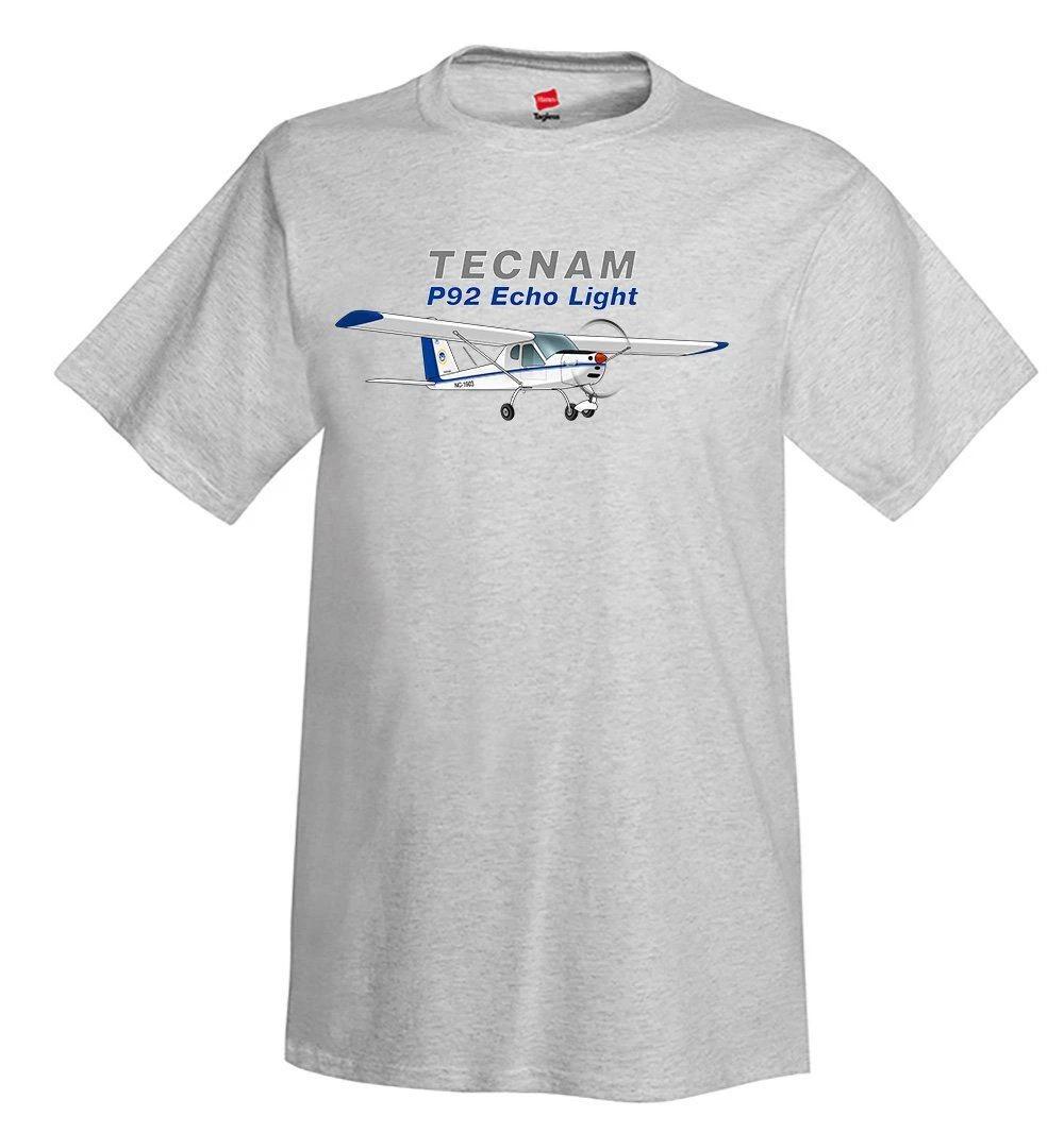 Tecnam P92 Echo Light Airplane T-Shirt - Personalized w/ Your N# 4XL