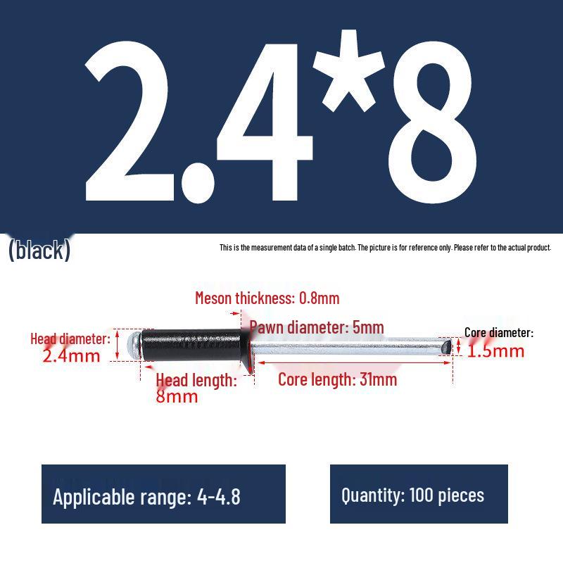 Stainless Steel Countersunk Flat Head Aluminum Open-End Pop Rivet for Decoration