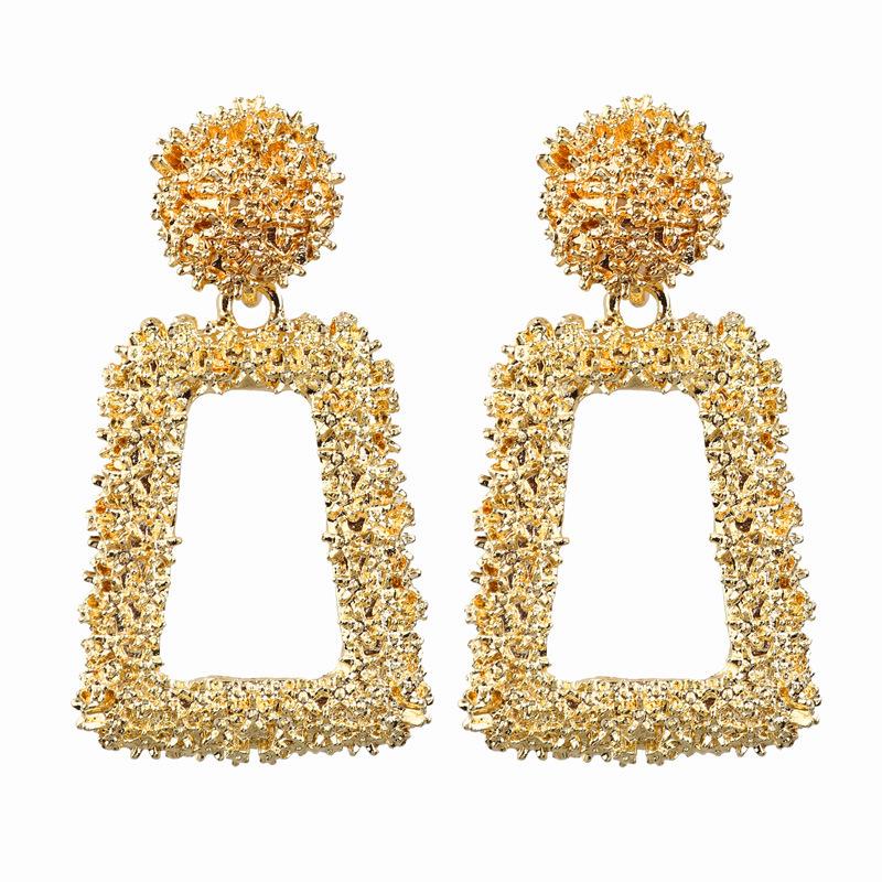 European Retro Bohemian Irregular Embossed Women s Statement Earrings
