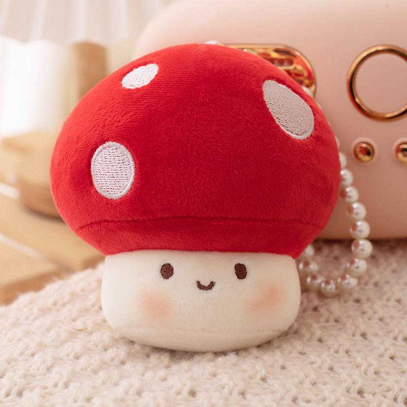 Cute Cartoon Mushroom Plush Keychain Ornaments - Couple Style Bag Pendants