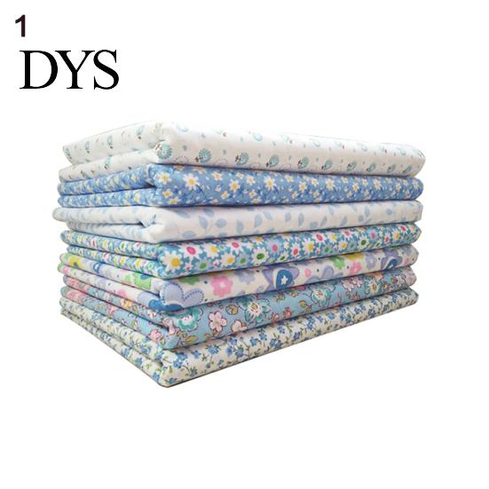 7 Piezas/Set Tela para Acolchar Flor Paraguas Estampado DIY Costura Artesanal Tela de Algodón