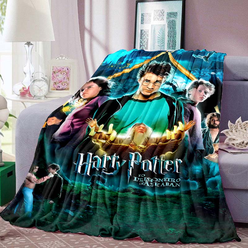 Harry Potter Movie Print Blanket Warm Comfortable Flannel Blanket for Bedrooms, Sofas, Beds, Chairs, Picnics, Travel -LXR32