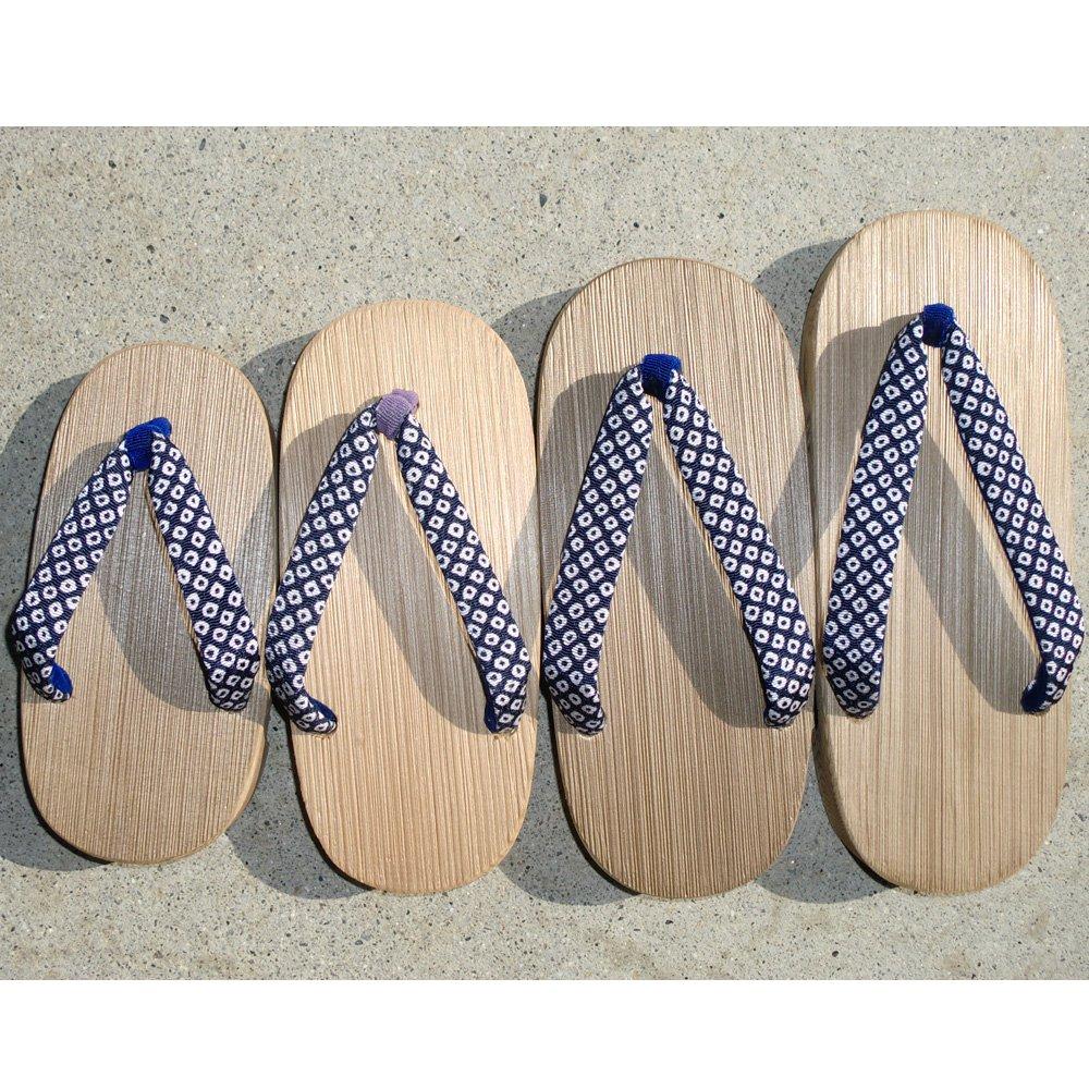 Řemeslníci spojují 300 let tradice. Dětská pique tanga Nezuko modrá barva látky [Kiso geta] 20-21cm, velikost, vzor, (přední zapínání, k dispozici)