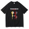 Radiohead Os Melhores de Camisetas de Banda de Rock Vintage Camiseta Gráfica de Álbum Musical Hip Hop Unissex Moda Streetwear Vintage Camiseta de Algodão