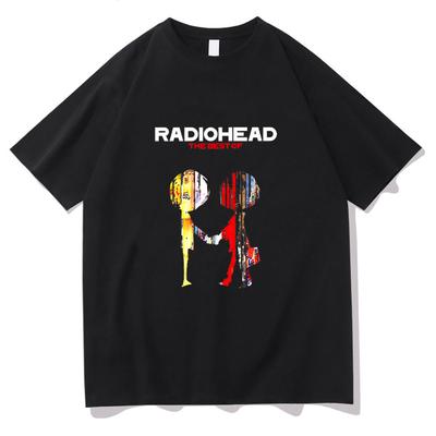 Radiohead Najlepsze z Vintage Rockowy Zespół Koszulki Muzyka Album Graficzna Koszulka Hip Hop Unisex Moda Vintage Streetwear Bawełniana Koszulka