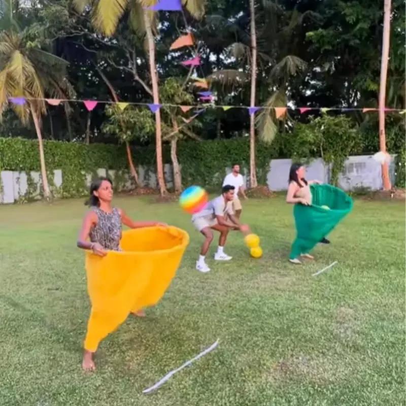 Granny Pants Party Rush Yard Game! The Ultimate Backyard Party Game! Funny Games Parent Child Pitching Game Props and Toys