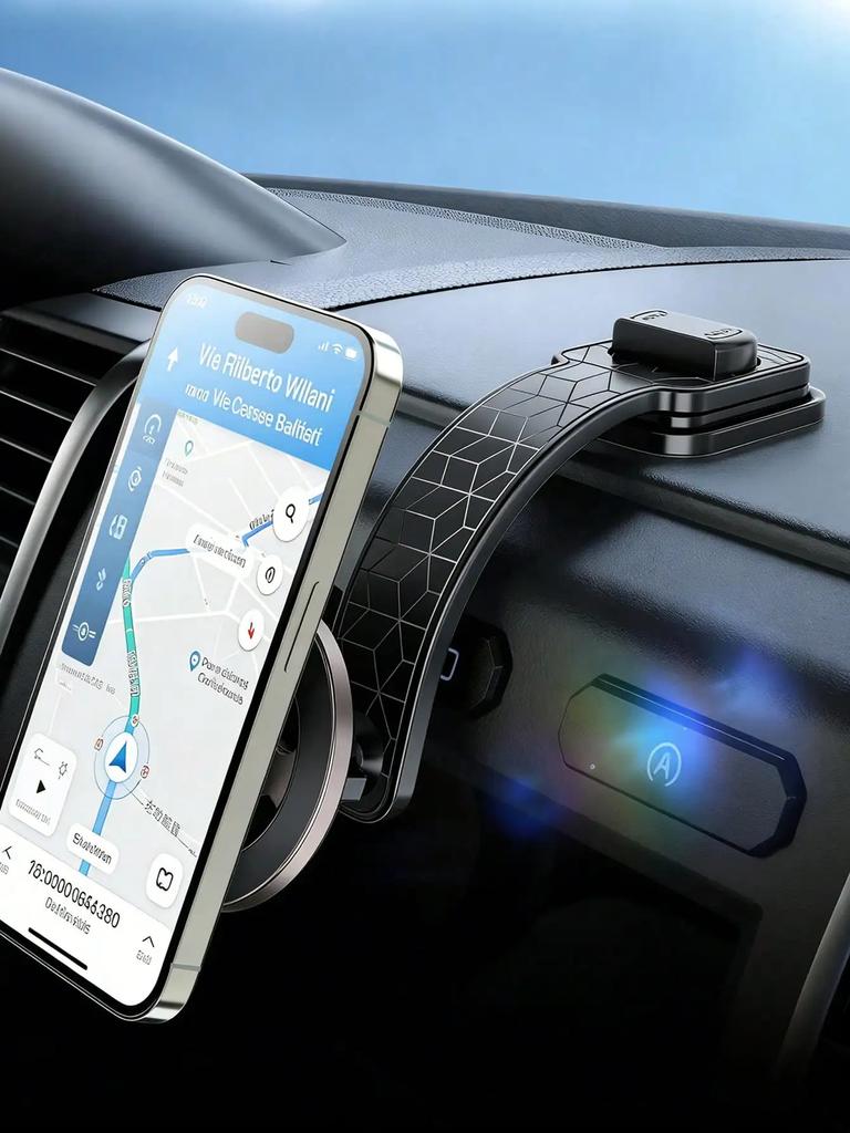Flexible Magnetic Car Phone Mount – Adjustable Aluminum Alloy Arm, 360° Rotation, Universal Fit for iPhone & All Smartphones