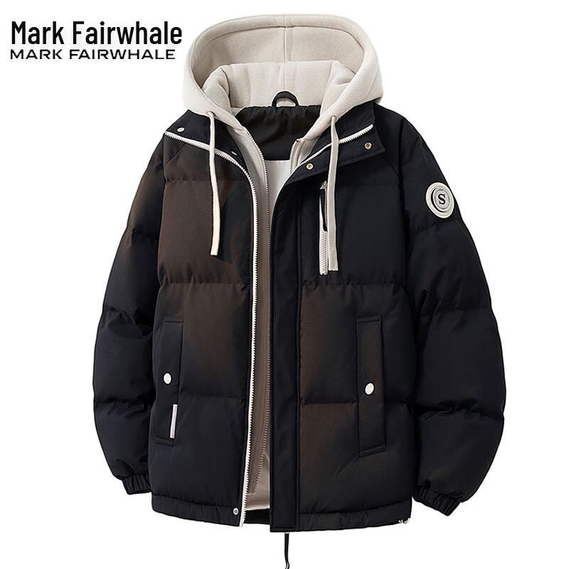 

Mark Fairwhale Men s Faux Two-Piece Hooded Padded Jacket 2XL
