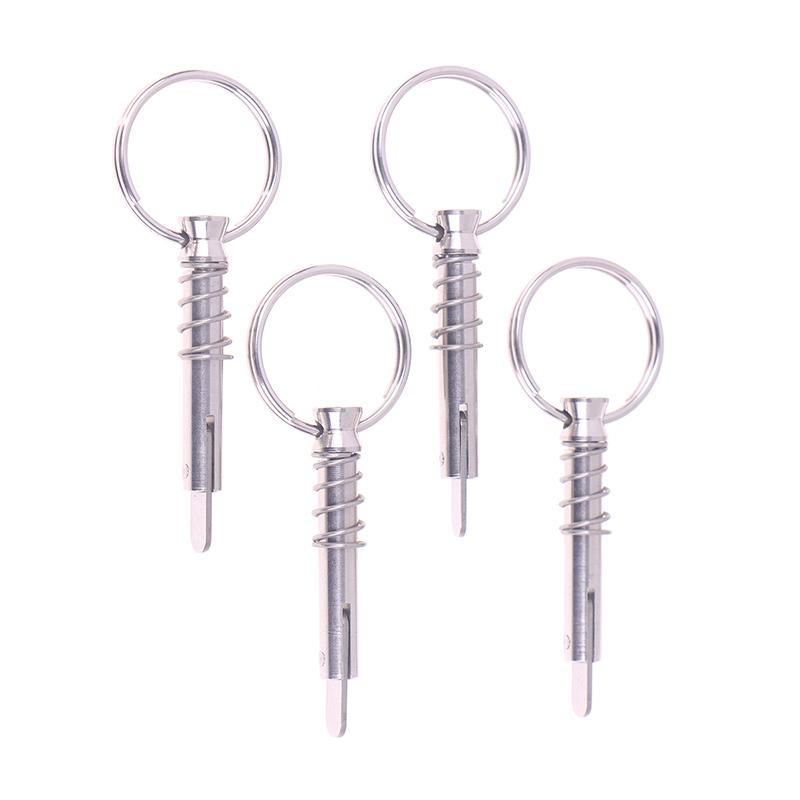 4Pcs 316 Stainless Steel Yacht Quick Pin Automatic Locking Pin Safety Pin Tongue Lock Marine Boat Hardware Accessories