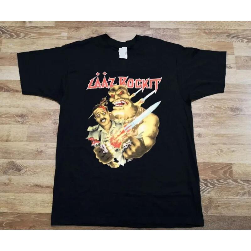Laaz Rockit punk band T-shirt Saddam unisex T-shirt cotton black shirt Unisex T-Shirt XL