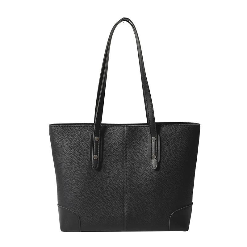 PU Solid Casual Tote Light Bags Fashion New Mature Large Size Personality Versatile Style Novelty Shoulder Bags