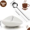 B Coffee Beans Dose Trays Pure White Pottery Teaspoon Tea Separator Set Tools Coffee Bean Shovel