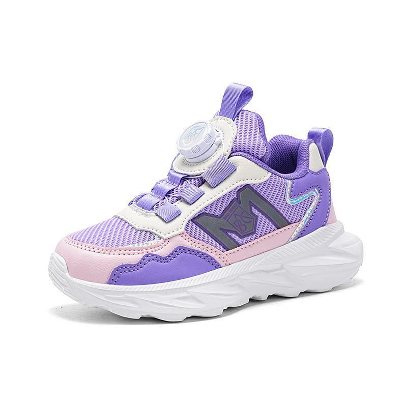 Children's Sports Shoes Boys and Girls 2025 Spring and Autumn New Breathable Mesh Shoes Primary School Boys Button Shoes Running Shoes