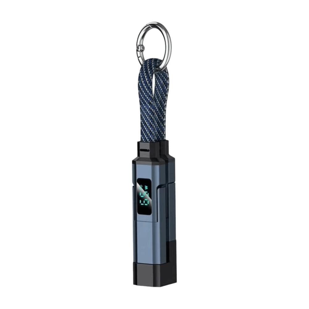 With V/A/W Display 65W Keychain 4 In 1 Portable Fast Charging Cable  Mobile Phone
