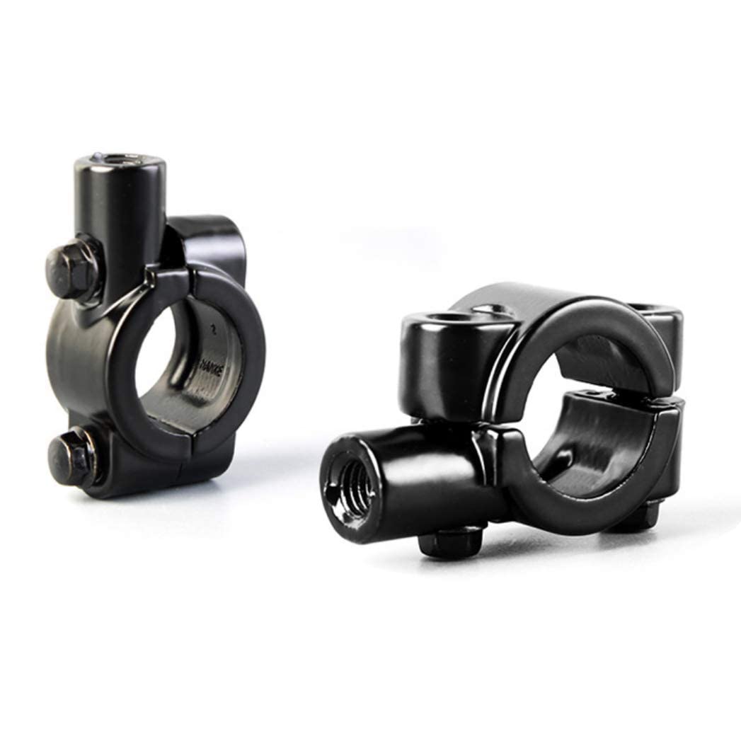 

XSAJU Motorcycle Mirror Mount Bracket Handlebar Mount, Universal Positive Screws, Left and Right Set, For 10mm screws чёрный