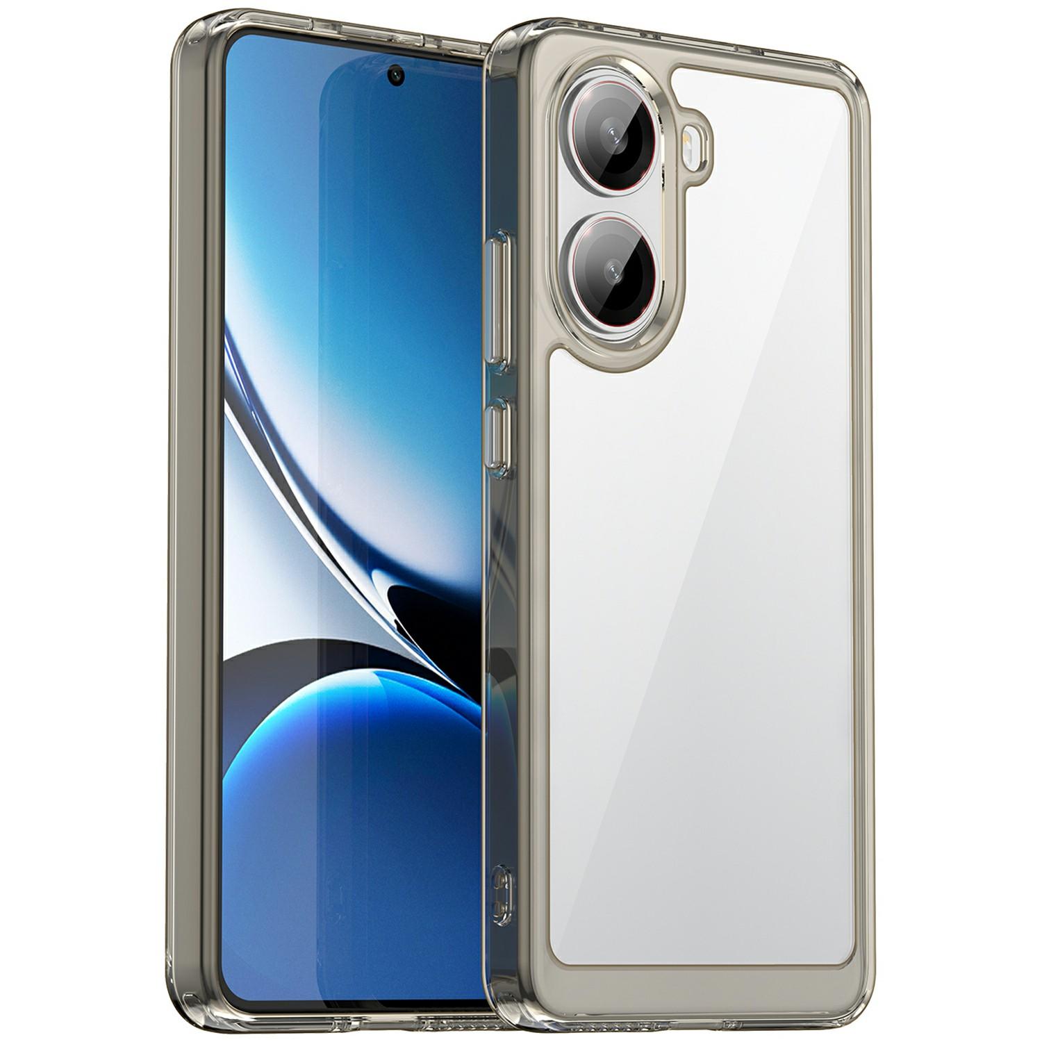 

Clear Case for Xiaomi Redmi Turbo 4 5G/Poco X7 Pro 5G TPU+Acrylic Protective Phone Cover Transparent Grey