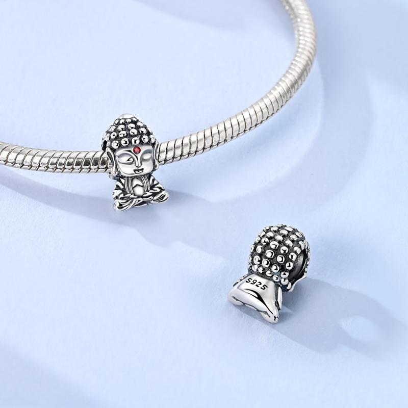 Original 925 Sterling Silber Charms Tathagata Buddha Perle Passend für Original Armband Für Frauen Männer DIY Zubehör Schmuck Geschenk
