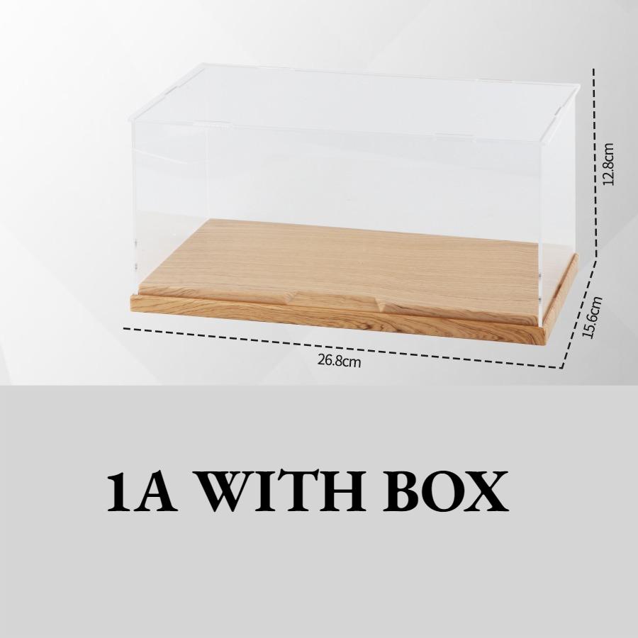 3-Layer Clear Dustproof Case - Lego Compatible Stackable No Assembly for Small Bricks Toys Gray/Black/Wood Tone