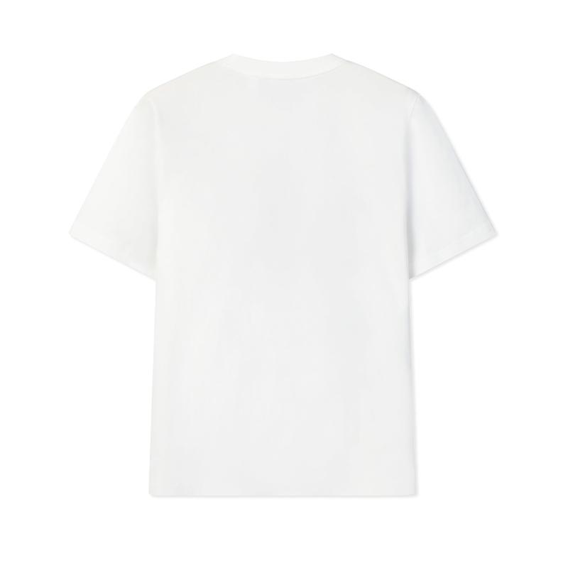 FILA Original Trendy Casual T-Shirt Men tops Cloud-Mushroom-White F61M629101FWT