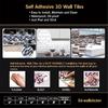 Durable DIY Wall Sticker Waterproof Removable Wallpaper 3D Subway Tile Wall Art Kitchen