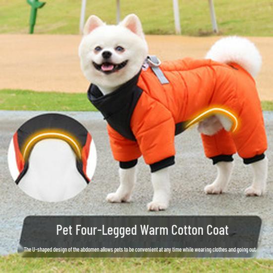 Multicolor Autumn & Winter Dog Jacket - Warm, Cold-Proof, Thickened Cotton