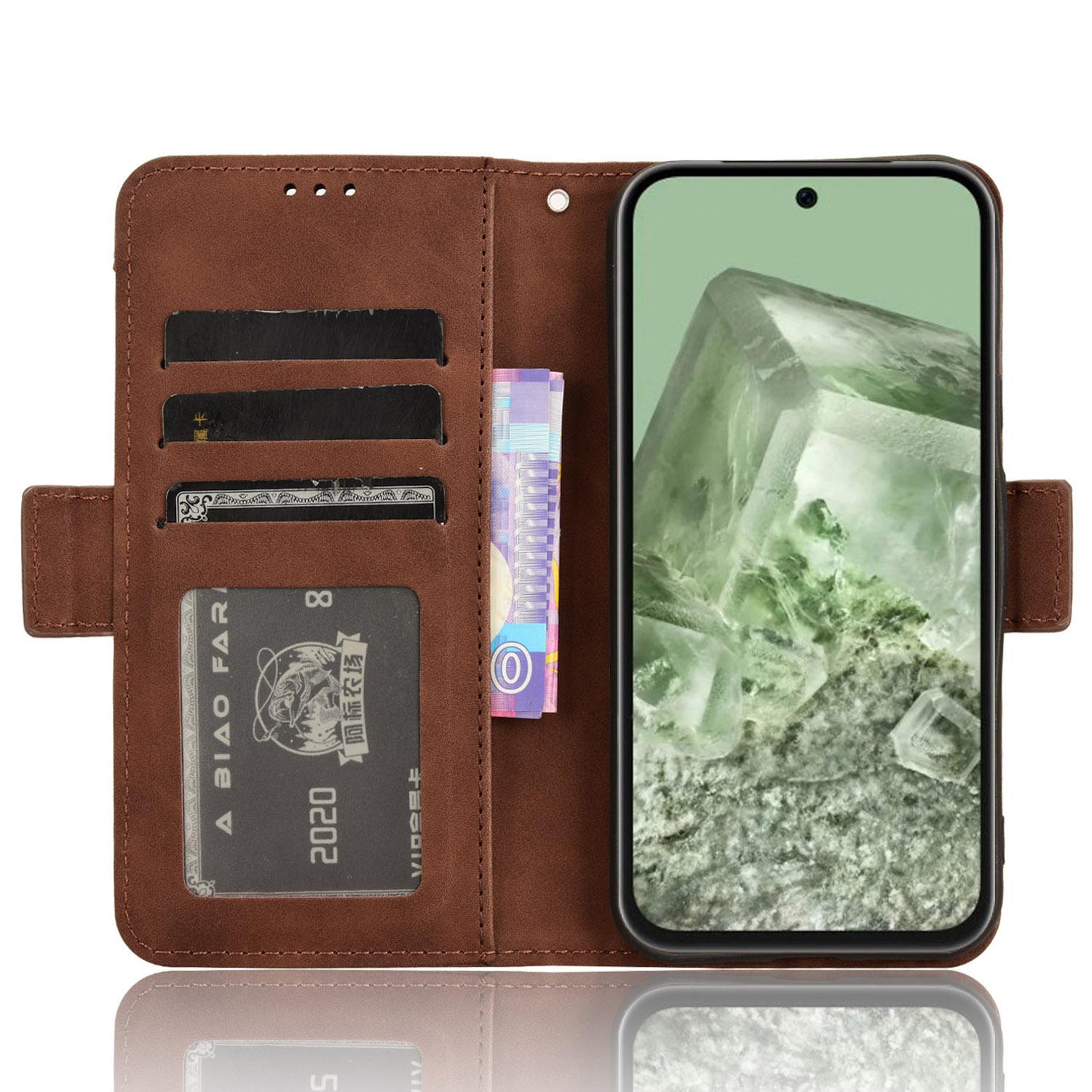 

For Google Pixel 8a Slim-Fit Cover Leather Phone Case Wallet Stand Shell Blue