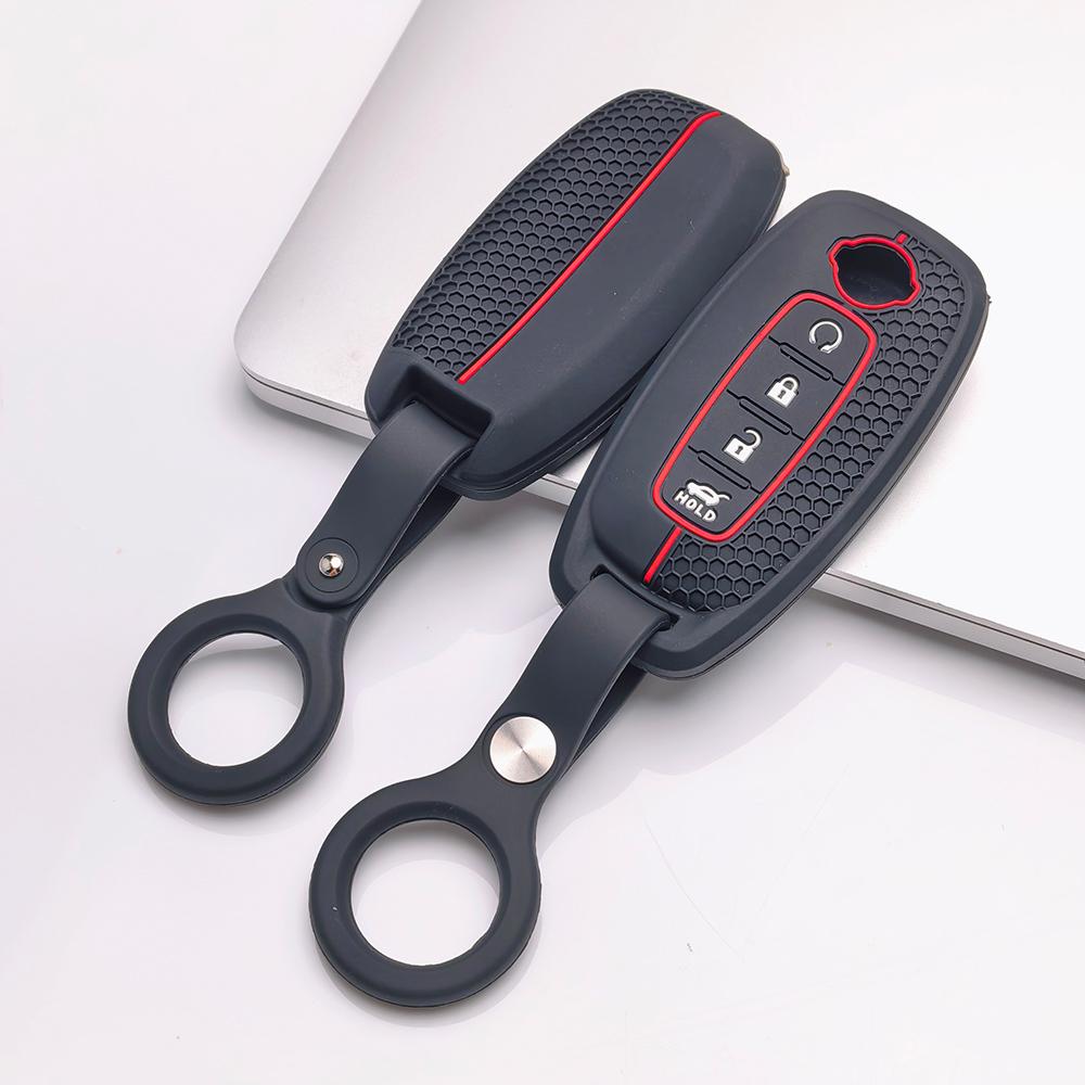Key Fob Cover for Nissan Sentra Altima Models Rogue with Keychain Anti-Scratch Surface Shockproof Structure Soft Grip Texture Easy Install Design