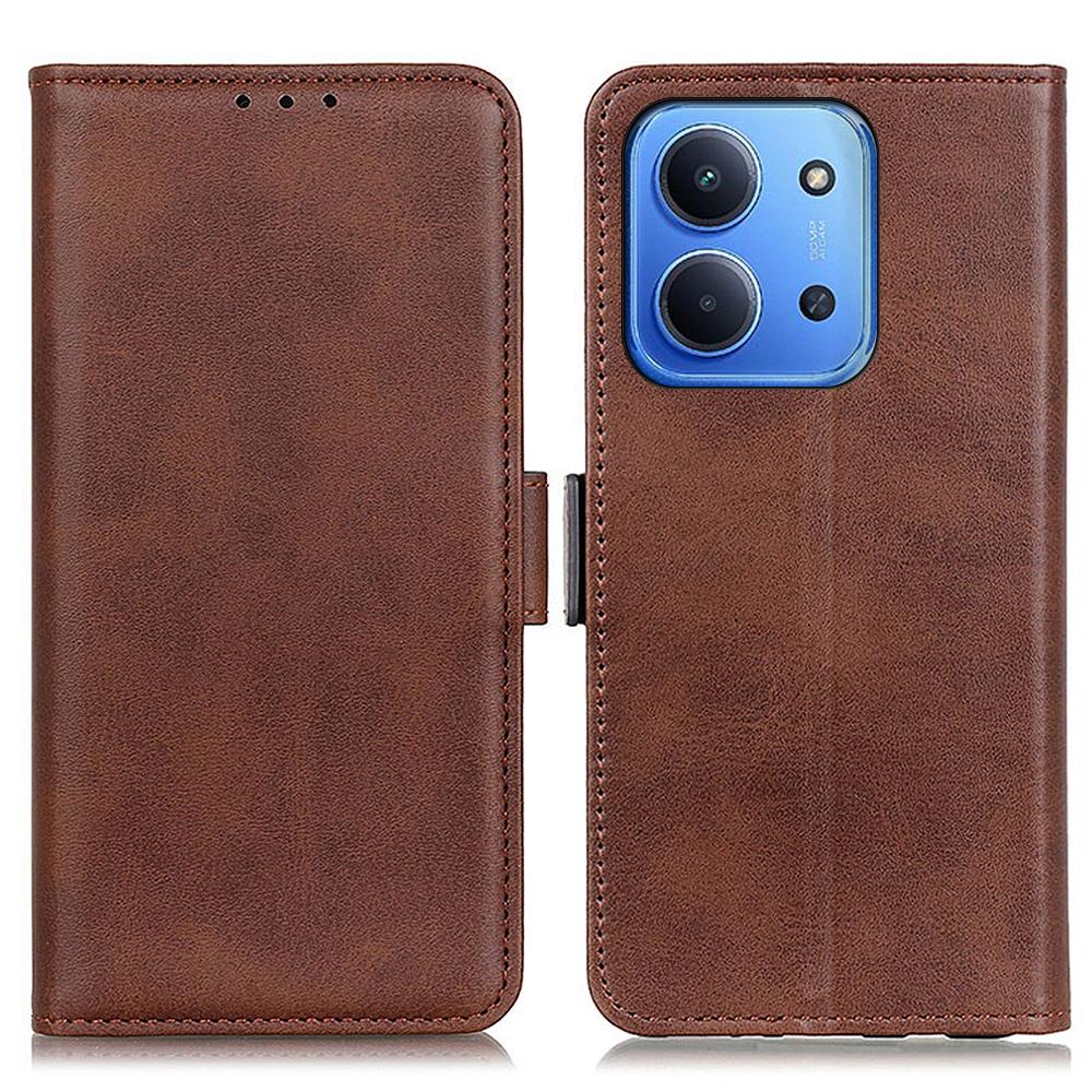 For Xiaomi Redmi 15C 4G (171mm) Case Stand Cowhide Texture PU Leather Phone Cover