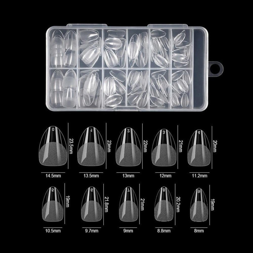 120/150PCS Short Square Nail Tips Almond Shape Half Matte Fake Nails Extension Tips Pre-Shaped Press On Nails