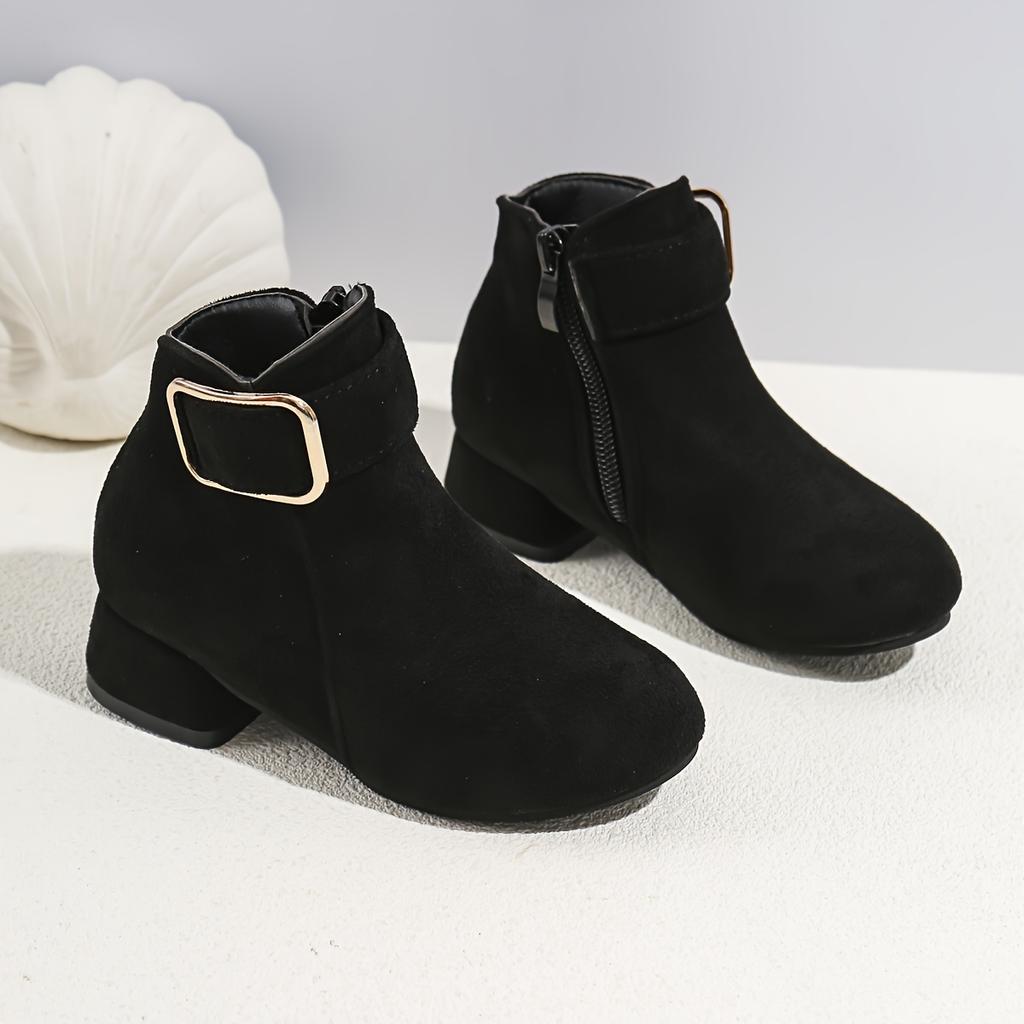 Trendy Elegant High-heeled Boots With Zipper For Girls, Lightweight Non Slip Boots For Indoor Outdoor Travel, Spring And Autumn