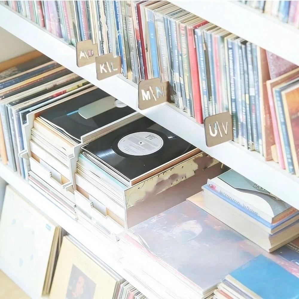 Wooden Vinyl Record Dividers Versatile Record Index Card Record Holder Organizer  Music Collection