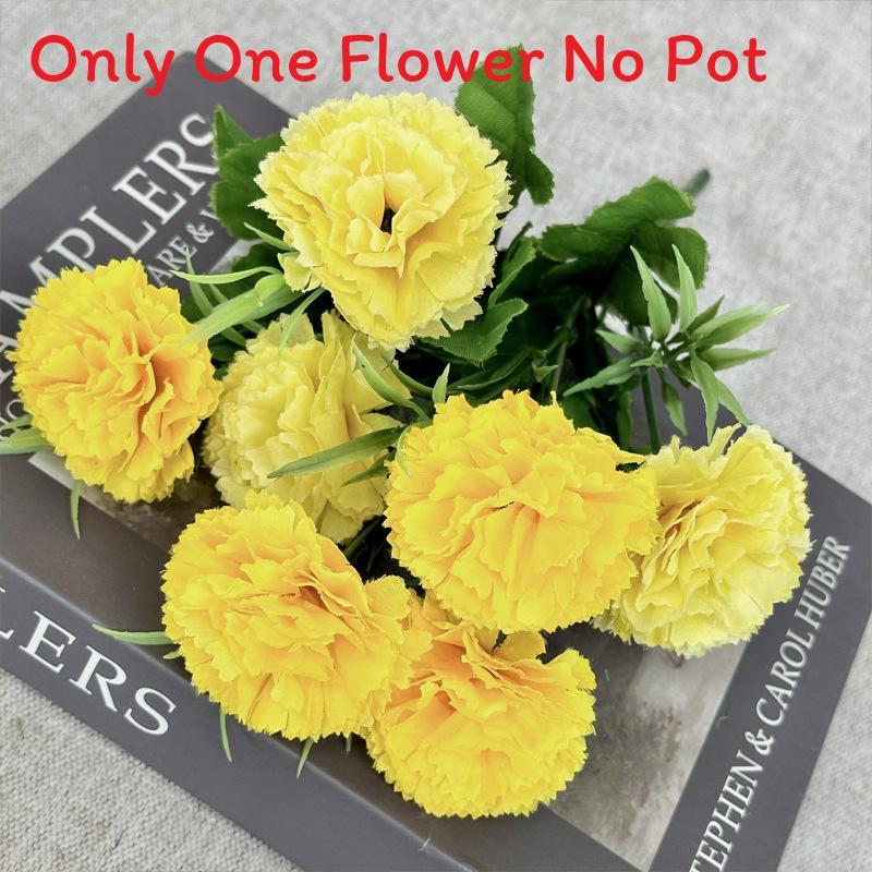 Handcrafted Silk Carnation Artificial Flowers Wedding Decor Photography Props