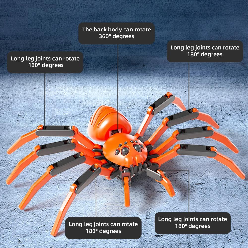 3D movable joint spider simulation model can adsorb fun assembly prank children's puzzle toys