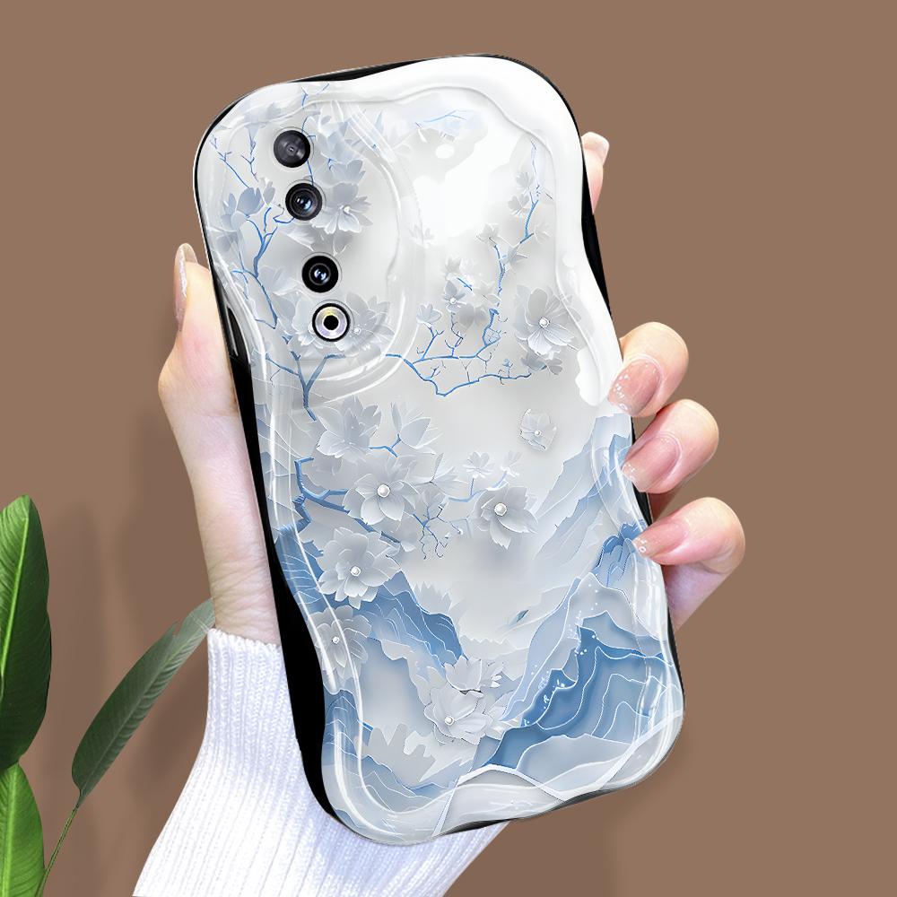 

Милый мультяшный узор, кремовая текстура, мягкий силиконовый чехол с волнистыми краями, чехол для телефона для Huawei Honor Infinix Tecno iPhone iPhone 8 чёрный