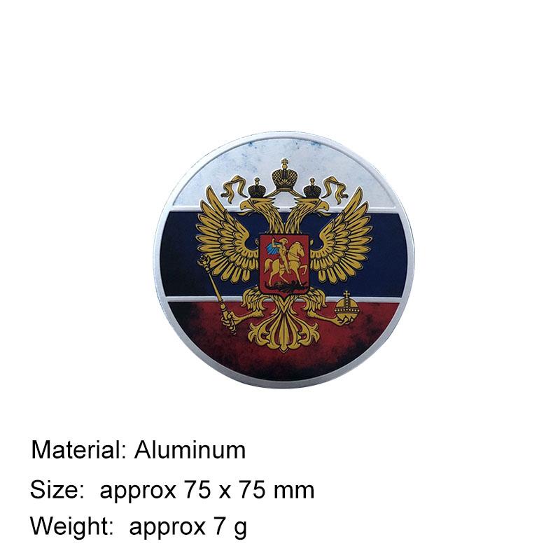 Aluminium Russia National Flag Two Headed Eagle Flag Russian Federation Moscow Car Fender Trunk Rear Decal Emblem Badge Sticker