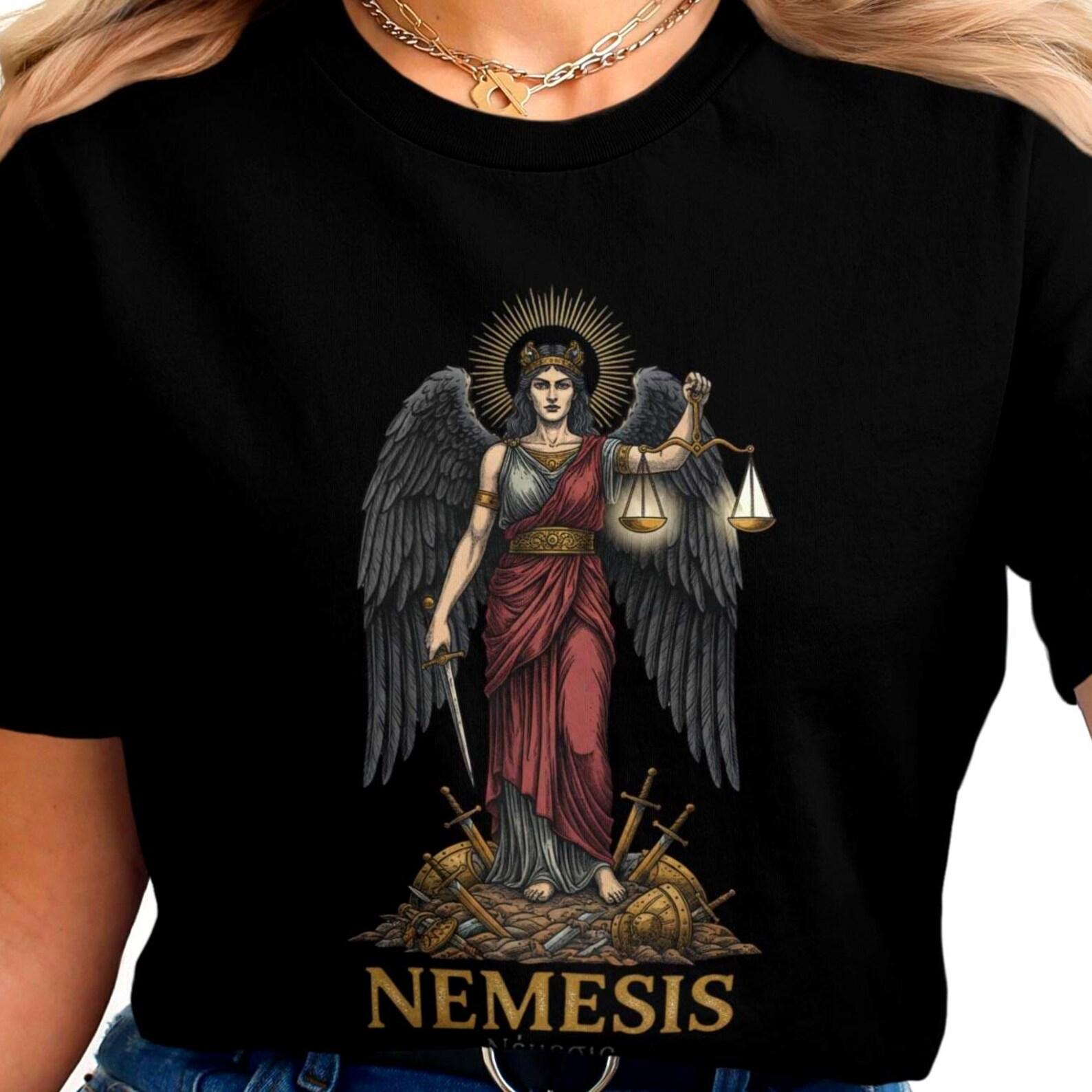 Nemesis Goddess T-Shirt | Greek Mythology | Vintage Greek God Tee S