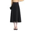 Women's summer pleated solid-color mesh long skirt with a word skirt on both sides, children's spring and autumn advanced sense